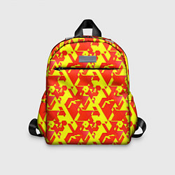 Детский рюкзак Красные фигуры на жёлтом фоне