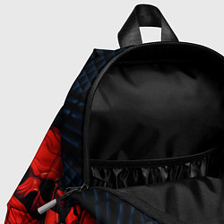 Детский рюкзак Расплавленные красные черепа стёжка, цвет: 3D-принт — фото 2