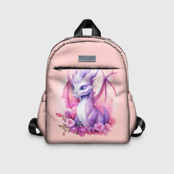 Детский рюкзак Дракончик с цветами, цвет: 3D-принт