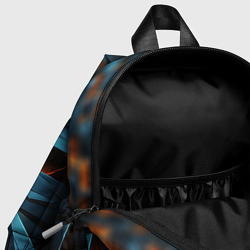 Детский рюкзак Темные плитки в лаве / 3D-принт – фото 4