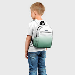Детский рюкзак Туманный градиент бело-зелёный, цвет: 3D-принт — фото 2