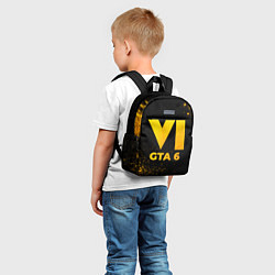 Детский рюкзак GTA 6 - gold gradient, цвет: 3D-принт — фото 2