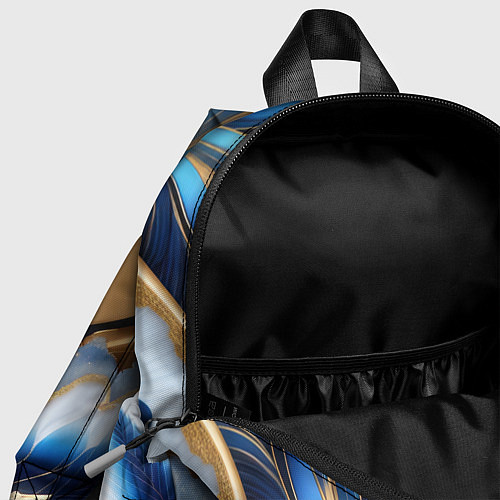 Детский рюкзак Королевский синий с золотом / 3D-принт – фото 4