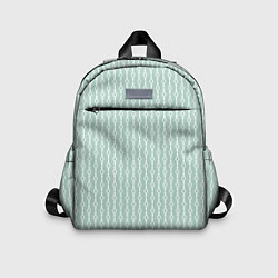Детский рюкзак Белый узор на бледно-зелёном, цвет: 3D-принт