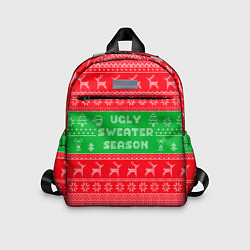 Детский рюкзак Ужасный новогодний свитер, цвет: 3D-принт
