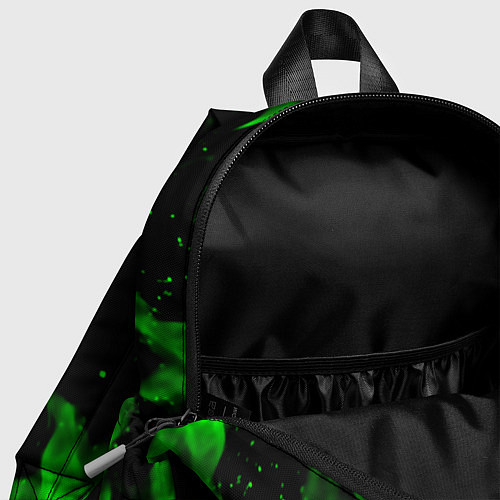 Детский рюкзак Samurai green fire toxic / 3D-принт – фото 4