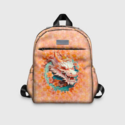 Детский рюкзак Китайский дракон в розовых цветах, цвет: 3D-принт