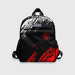 Детский рюкзак ФК Манчестер Юнайтед спортивные краски, цвет: 3D-принт