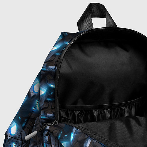 Детский рюкзак Кибернетическая броня синяя / 3D-принт – фото 4