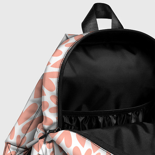 Детский рюкзак Сердечки на белом фоне паттерн / 3D-принт – фото 4
