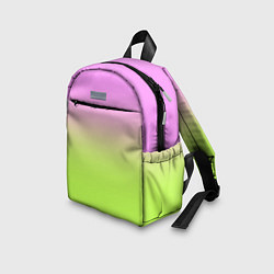 Детский рюкзак Розовый и ярко-зеленый градиент, цвет: 3D-принт — фото 2