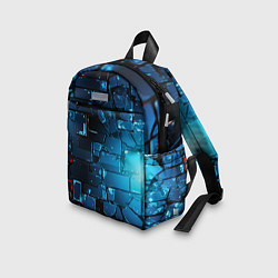 Детский рюкзак Синие абстрактные плиты, цвет: 3D-принт — фото 2