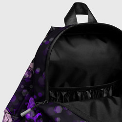 Детский рюкзак Фиолетовые черепа на зелёном фоне, цвет: 3D-принт — фото 2