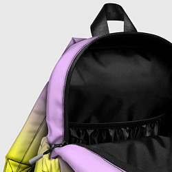 Детский рюкзак Бледно-розовый и ярко-желтый градиент, цвет: 3D-принт — фото 2