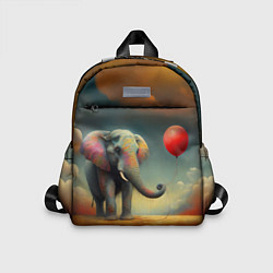 Детский рюкзак Грустный слон и красный шарик