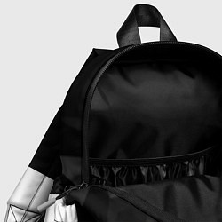 Детский рюкзак СССР черно белая геометрия, цвет: 3D-принт — фото 2
