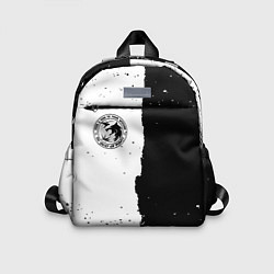 Детский рюкзак Ведьмак лого черно белые, цвет: 3D-принт