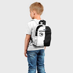 Детский рюкзак Ведьмак лого черно белые, цвет: 3D-принт — фото 2