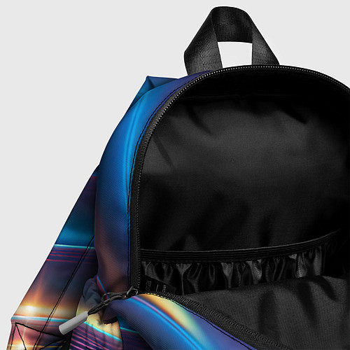 Детский рюкзак Фантастические неоновые линии / 3D-принт – фото 4