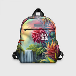 Детский рюкзак Гавайские тропические цветы - алоха, цвет: 3D-принт