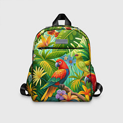 Детский рюкзак Попугаи - экзотические птицы, цвет: 3D-принт