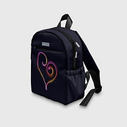 Детский рюкзак Неоновое сердечко, цвет: 3D-принт — фото 2