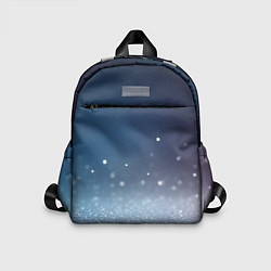 Детский рюкзак Серебристые блёстки на синем фоне - нейросеть, цвет: 3D-принт