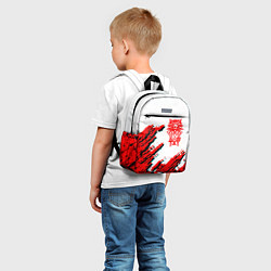 Детский рюкзак Ведьмак геральт красные краски лого волк, цвет: 3D-принт — фото 2