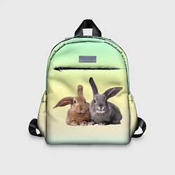 Детский рюкзак Два пушистых кролика, цвет: 3D-принт