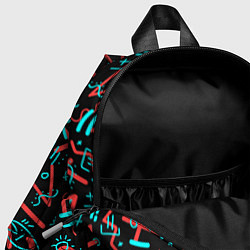 Детский рюкзак Цветные геометрические каракули, цвет: 3D-принт — фото 2