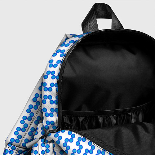 Детский рюкзак Синие кружки патерн / 3D-принт – фото 4