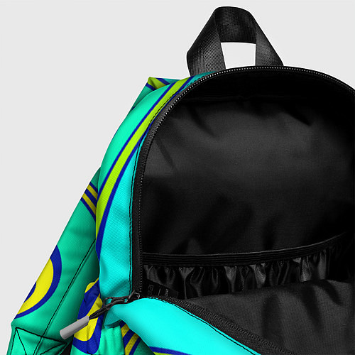 Детский рюкзак Скрученные неоновые линии / 3D-принт – фото 4