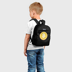 Детский рюкзак Биткоин желтое лого криптовалюта, цвет: 3D-принт — фото 2
