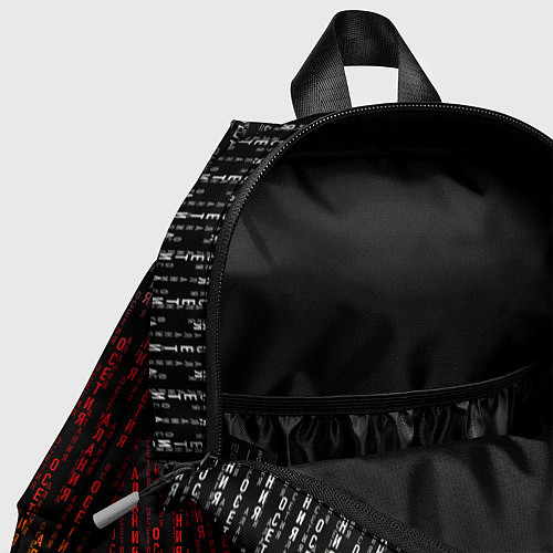 Детский рюкзак Герб Осетии на фоне надписей / 3D-принт – фото 4