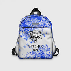 Детский рюкзак Ведьмак 2077 краски голубые, цвет: 3D-принт