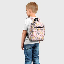 Детский рюкзак Абстрактный паттерн с цветами, цвет: 3D-принт — фото 2