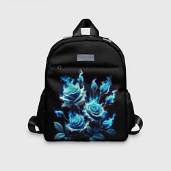 Детский рюкзак Розы в голубом огне, цвет: 3D-принт