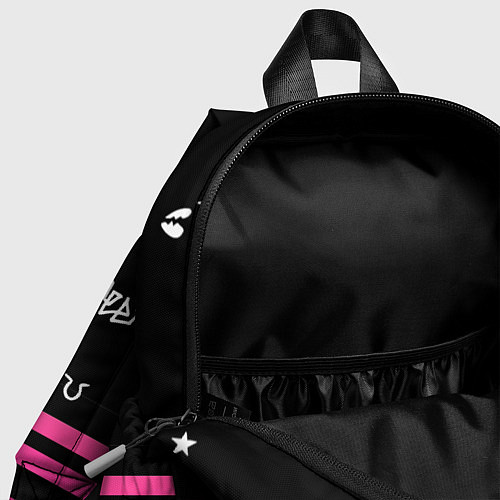 Детский рюкзак Lil Peep розовые полосы / 3D-принт – фото 4