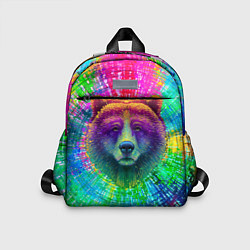 Детский рюкзак Цветной медведь, цвет: 3D-принт