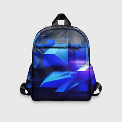 Детский рюкзак Black blue background abstract, цвет: 3D-принт