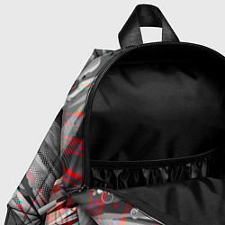 Детский рюкзак Серые узоры, цвет: 3D-принт — фото 2