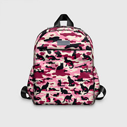 Детский рюкзак Камуфляжные розовые котики, цвет: 3D-принт
