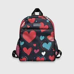Детский рюкзак Сердечный паттерн, цвет: 3D-принт