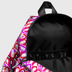 Детский рюкзак Розовый узор и белая обводка, цвет: 3D-принт — фото 2
