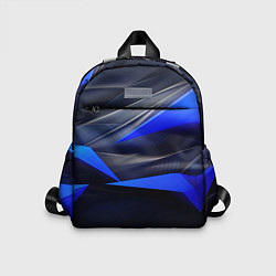 Детский рюкзак Black and blue abstract background sport style, цвет: 3D-принт