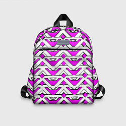 Детский рюкзак Бело-розовый узор, цвет: 3D-принт