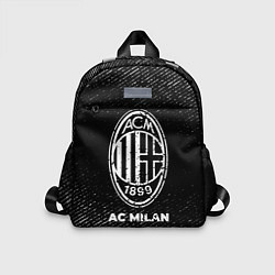 Детский рюкзак AC Milan с потертостями на темном фоне, цвет: 3D-принт