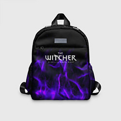 Детский рюкзак Ведьмак неоновый огонь текстура, цвет: 3D-принт