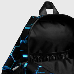 Детский рюкзак Киберпанк неон синий, цвет: 3D-принт — фото 2