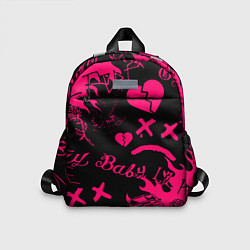 Детский рюкзак Lil peep pink steel rap, цвет: 3D-принт